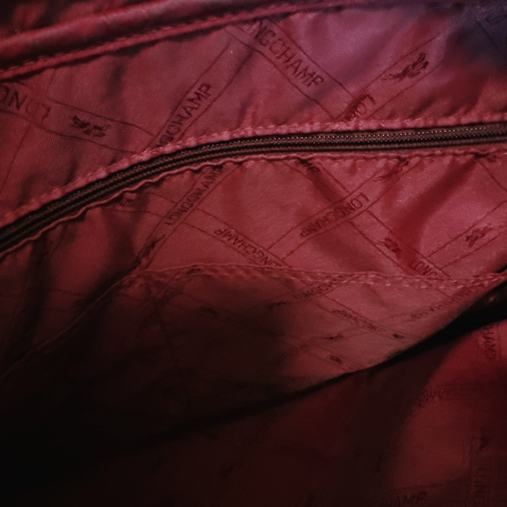 Longchamp Dark Red Leather Briefcase - Picture 10 of 10